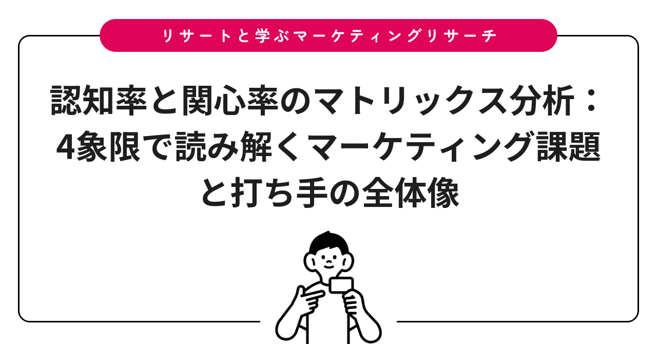 認知率と関心率のマトリックス分析:4象限で読み解くマーケティング課題と打ち手の全体像