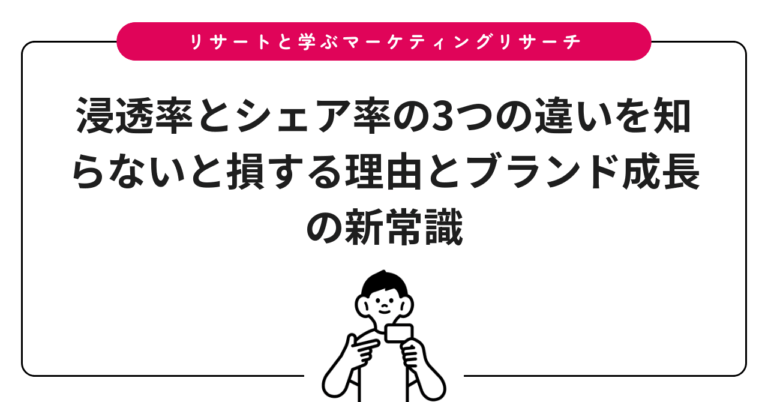 浸透率とシェア率の3つの違いを知らないと損する理由とブランド成長の新常識