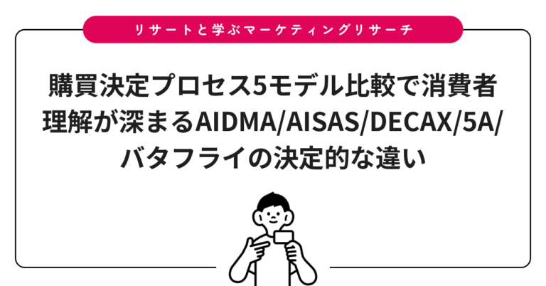 購買決定プロセス5モデル比較で消費者理解が深まるAIDMA/AISAS/DECAX/5A/バタフライの決定的な違い