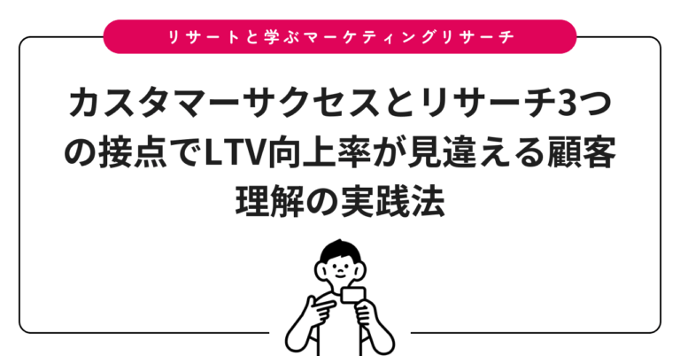 カスタマーサクセスとリサーチ3つの接点でLTV向上率が見違える顧客理解の実践法